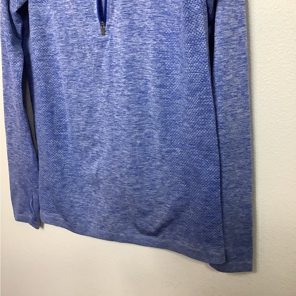Nike Dri-Fit Blue 1/4 Zip Athletic Pullover Top Women’s Large Texting Wrists - Picture 8 of 16